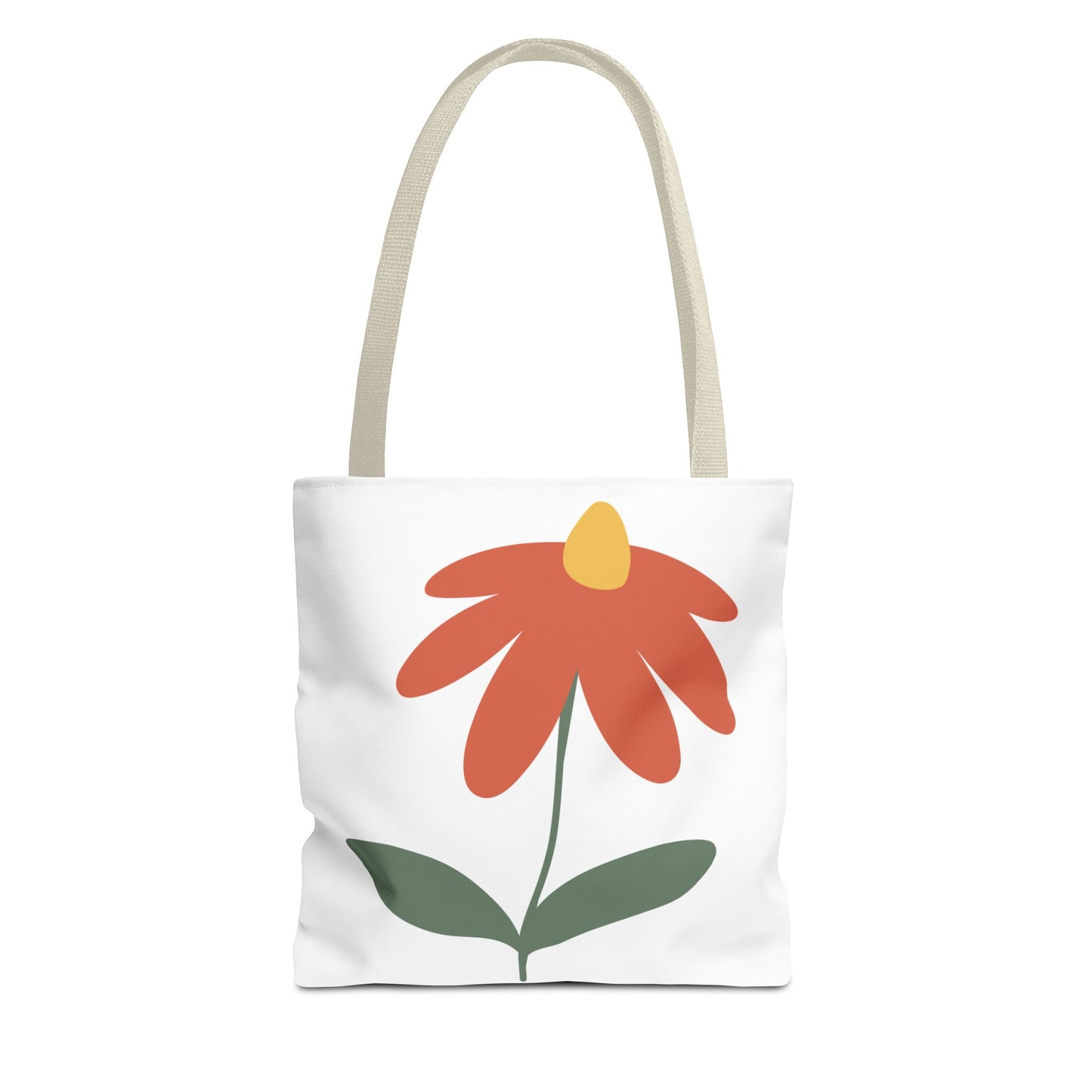 Orange Flower Tote Bag - Polyester