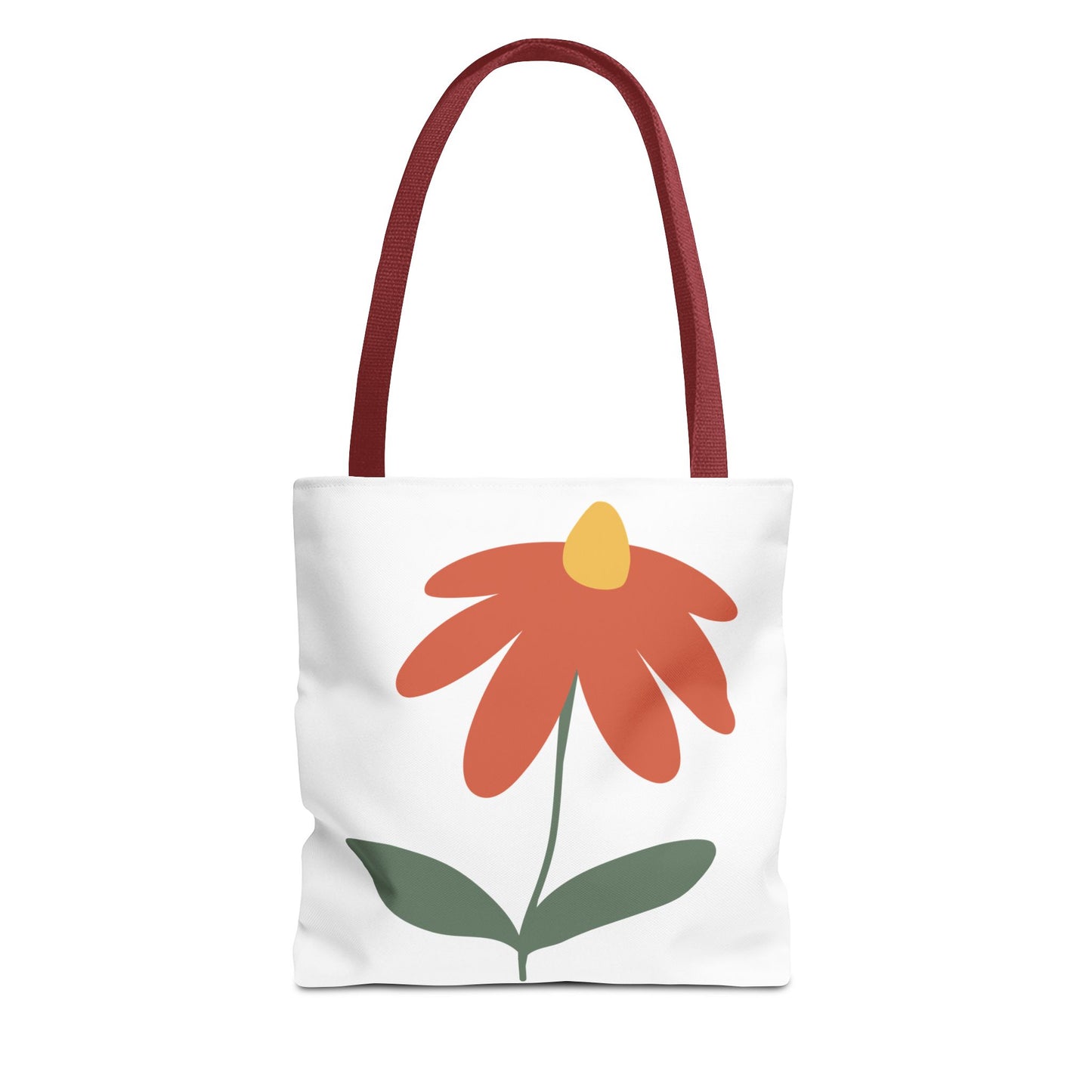 Orange Flower Tote Bag - Polyester