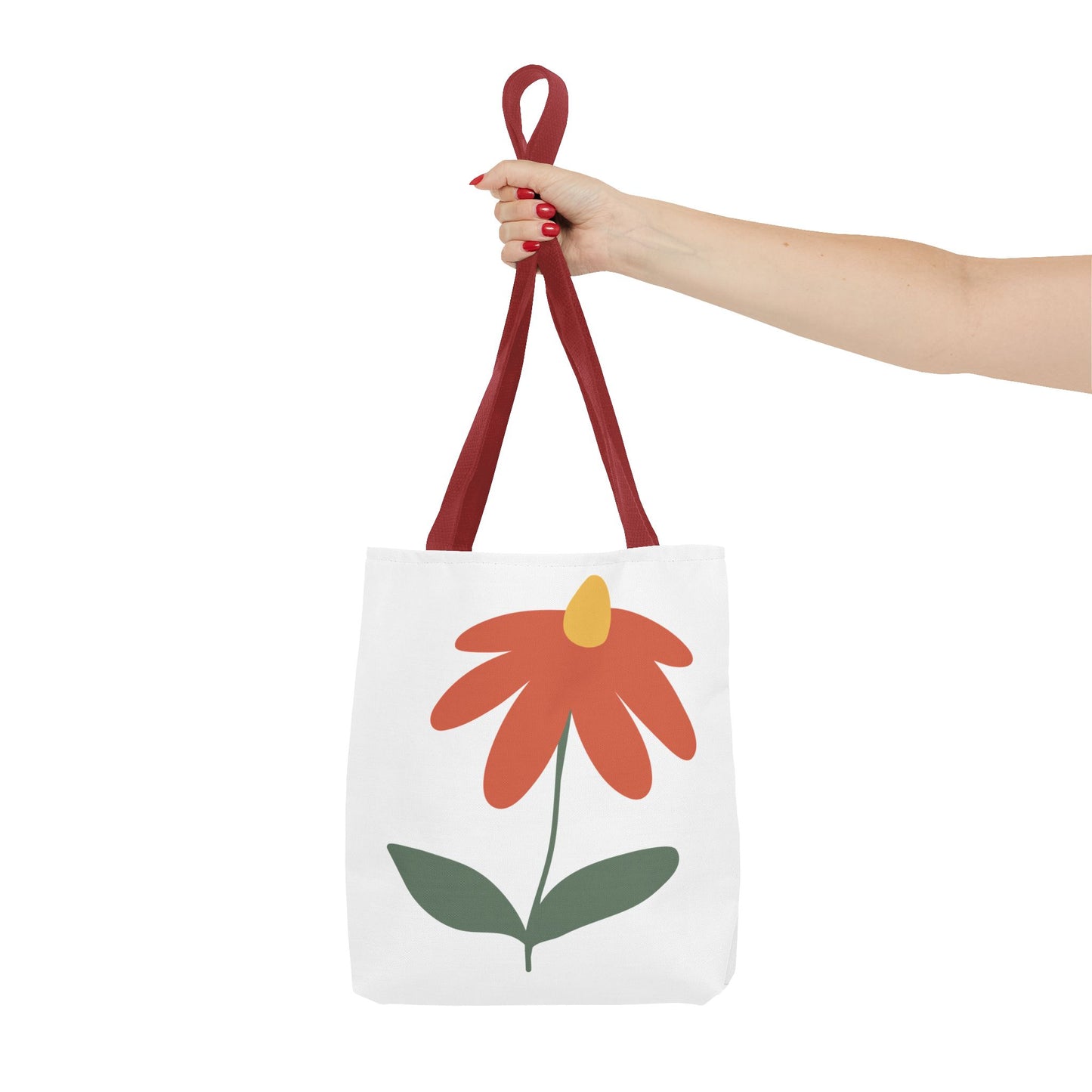 Orange Flower Tote Bag - Polyester