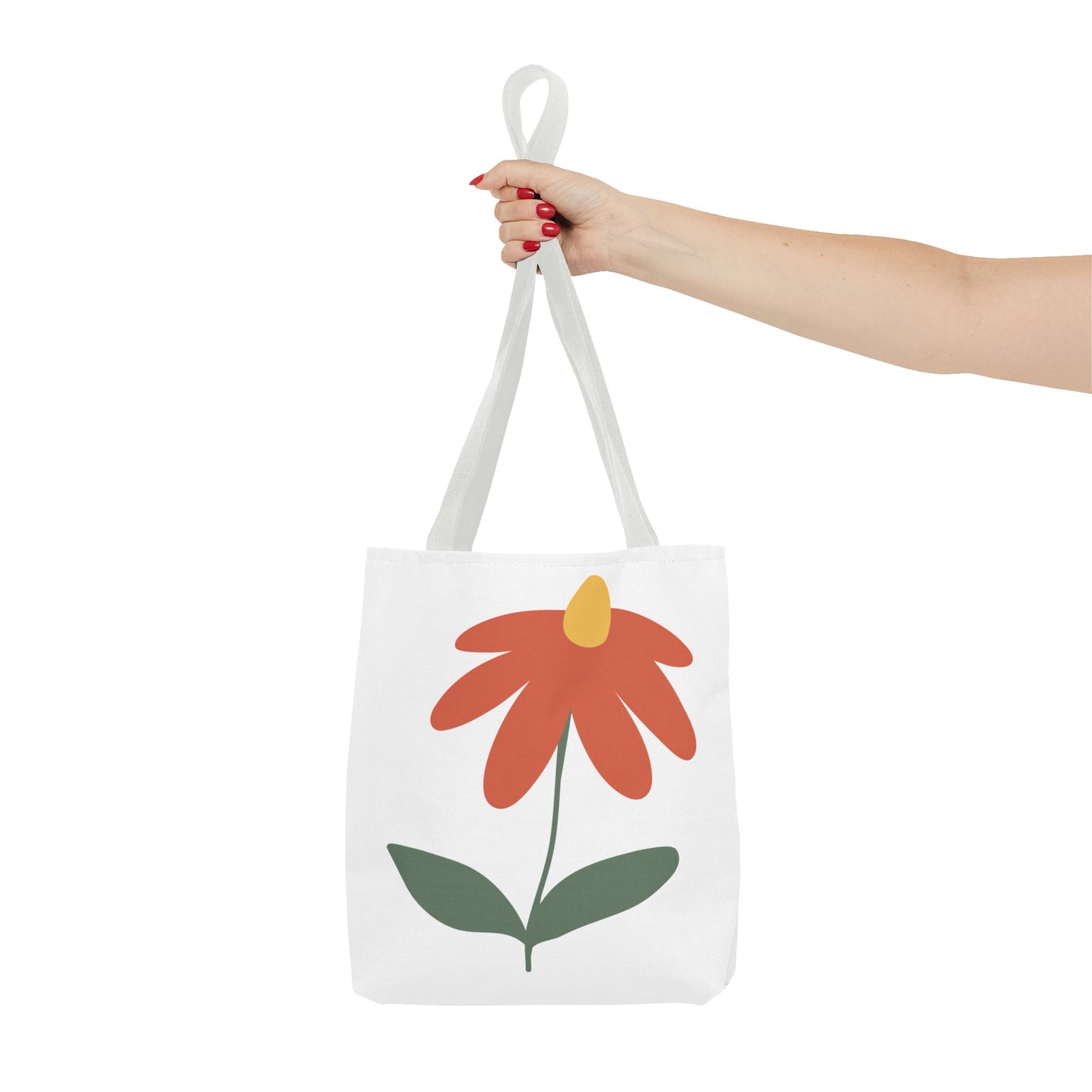 Orange Flower Tote Bag - Polyester