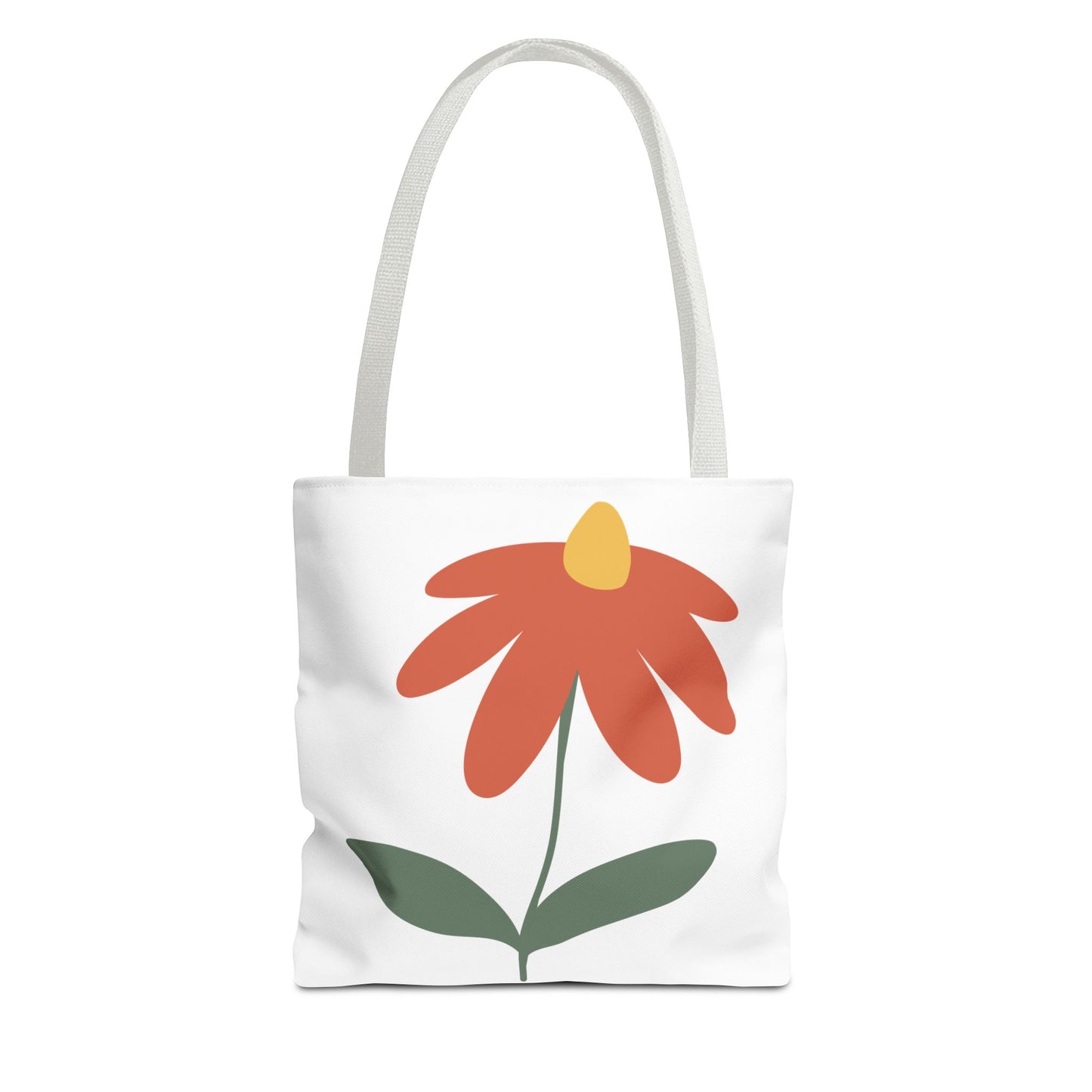 Orange Flower Tote Bag - Polyester