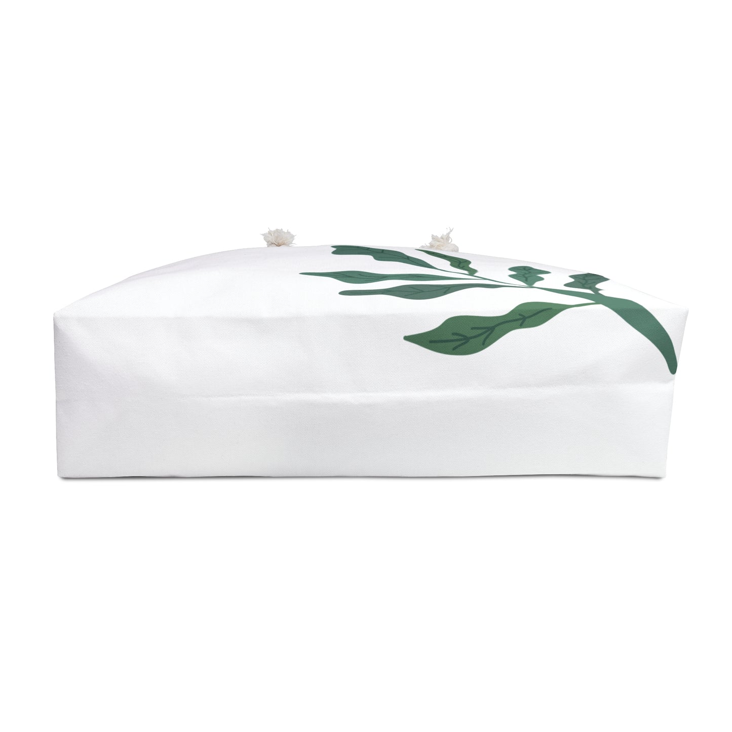 Green Leaf Weekender Bag - Oversized Travel Tote – Polyester – Rope Handles – 24" x 13"