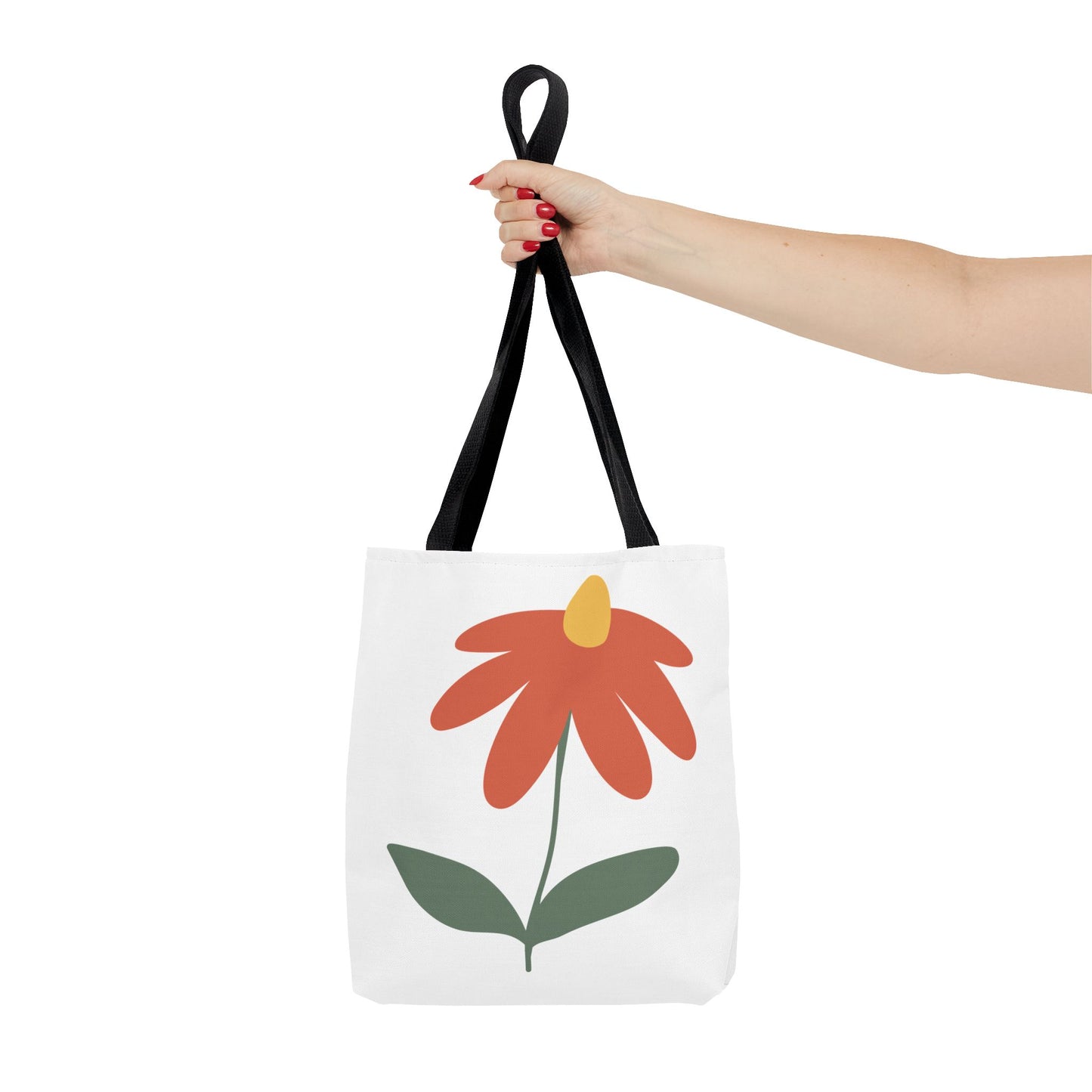 Orange Flower Tote Bag - Polyester
