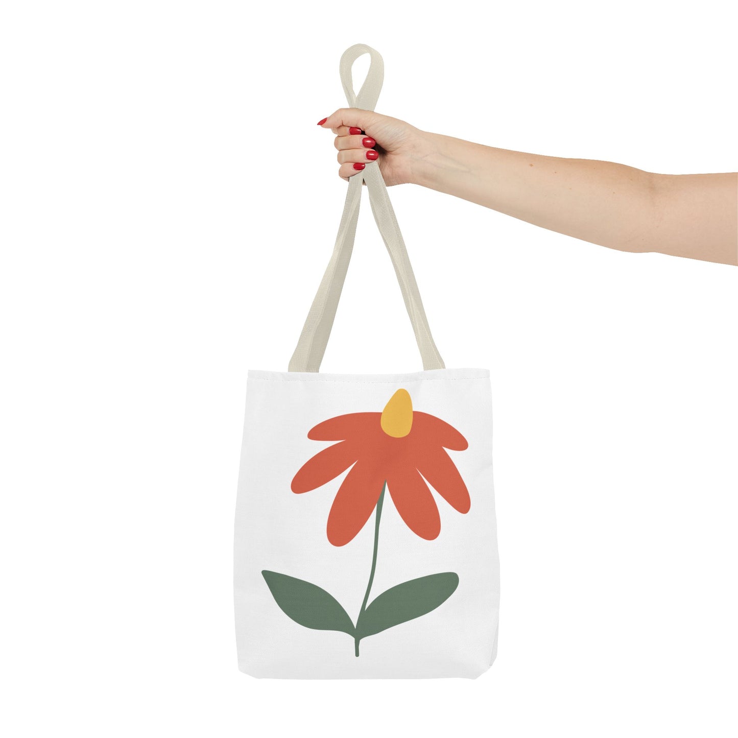 Orange Flower Tote Bag - Polyester