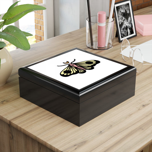 Vintage Moth Jewelry Box