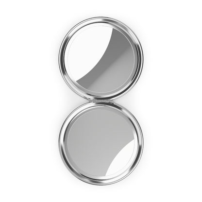 Compact Travel Mirror with Red Heart Design