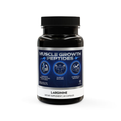 Muscle Growth Peptides with L-Arginine,  Muscle Peptide, Supports Protein Synthesis, Muscle Builder, Strength & Recovery (60 Capsules)