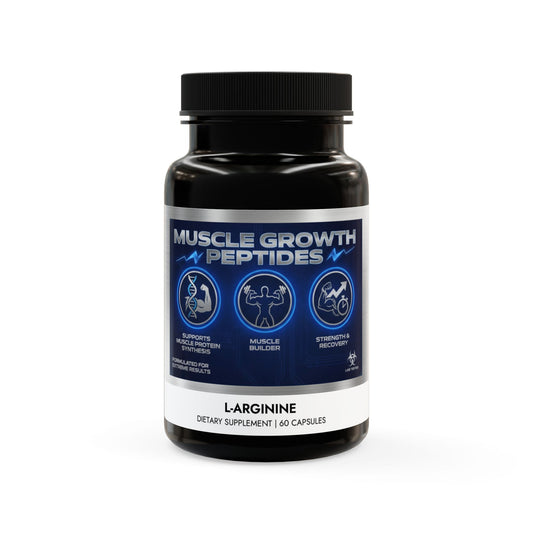 Muscle Growth Peptides with L-Arginine,  Muscle Peptide, Supports Protein Synthesis, Muscle Builder, Strength & Recovery (60 Capsules)