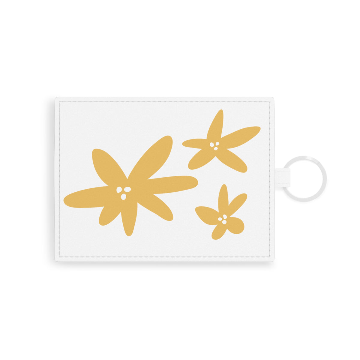 Floral Yellow Flower Leather Card Holder