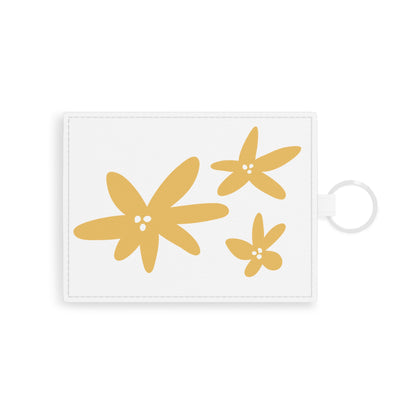 Floral Yellow Flower Leather Card Holder