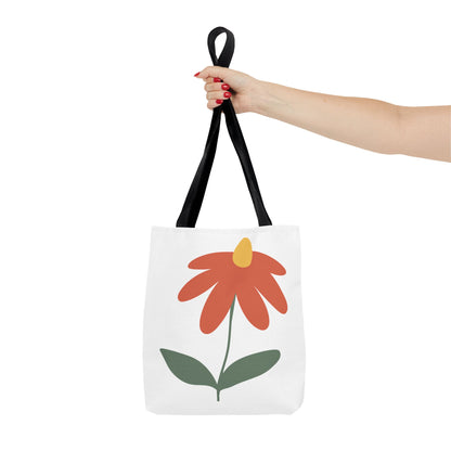 Orange Flower Tote Bag - Polyester