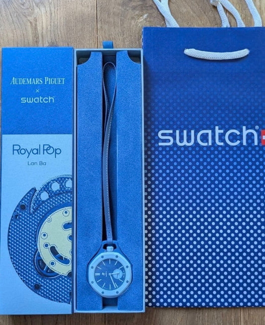 Swatch x AP Royal Pop Lan Ba Blue Watch With Box and Papers