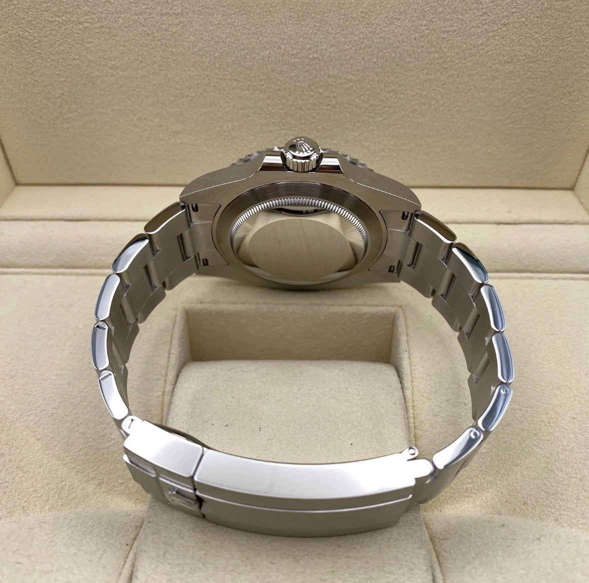 Rolex Submariner Black Luxury Men's Watch with Genuine Leather Box