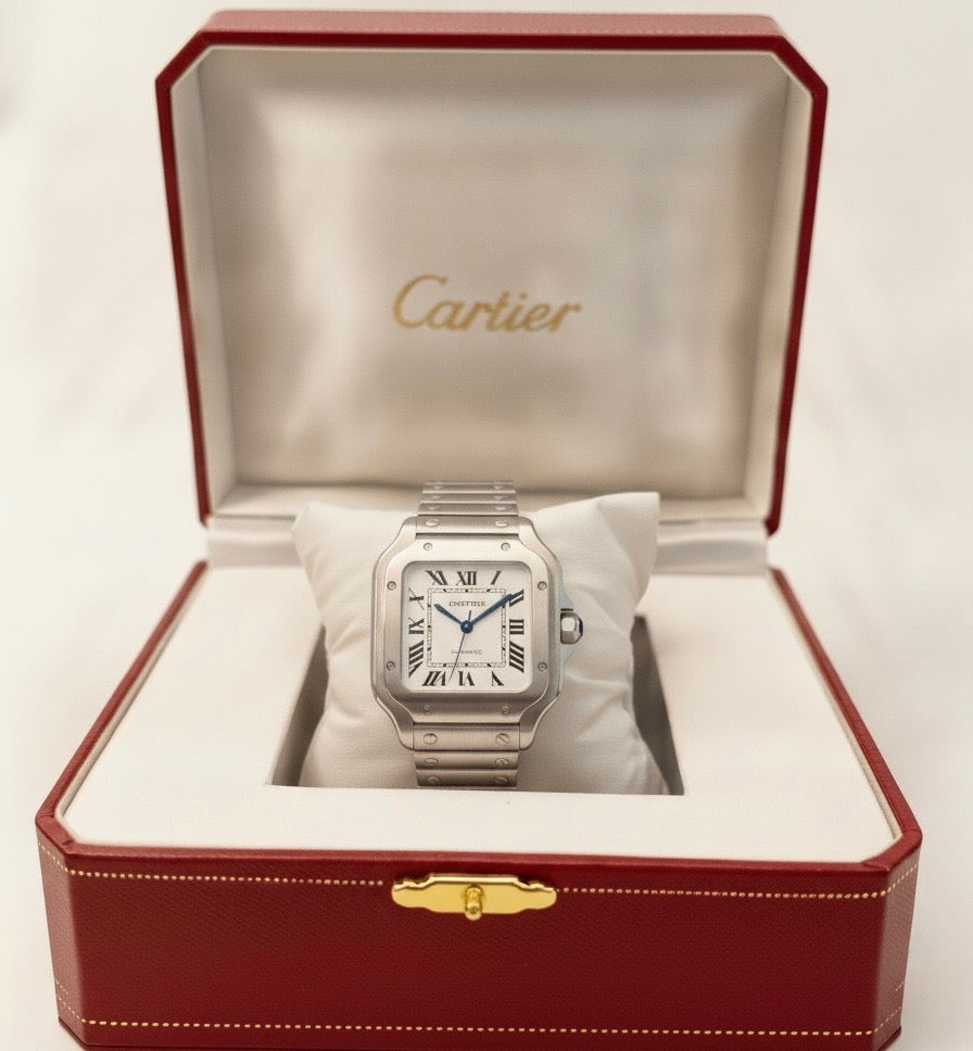 Cartier Santos Luxury Men's Watch with Box & Papers