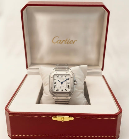 Cartier Santos Luxury Men's Watch with Box & Papers