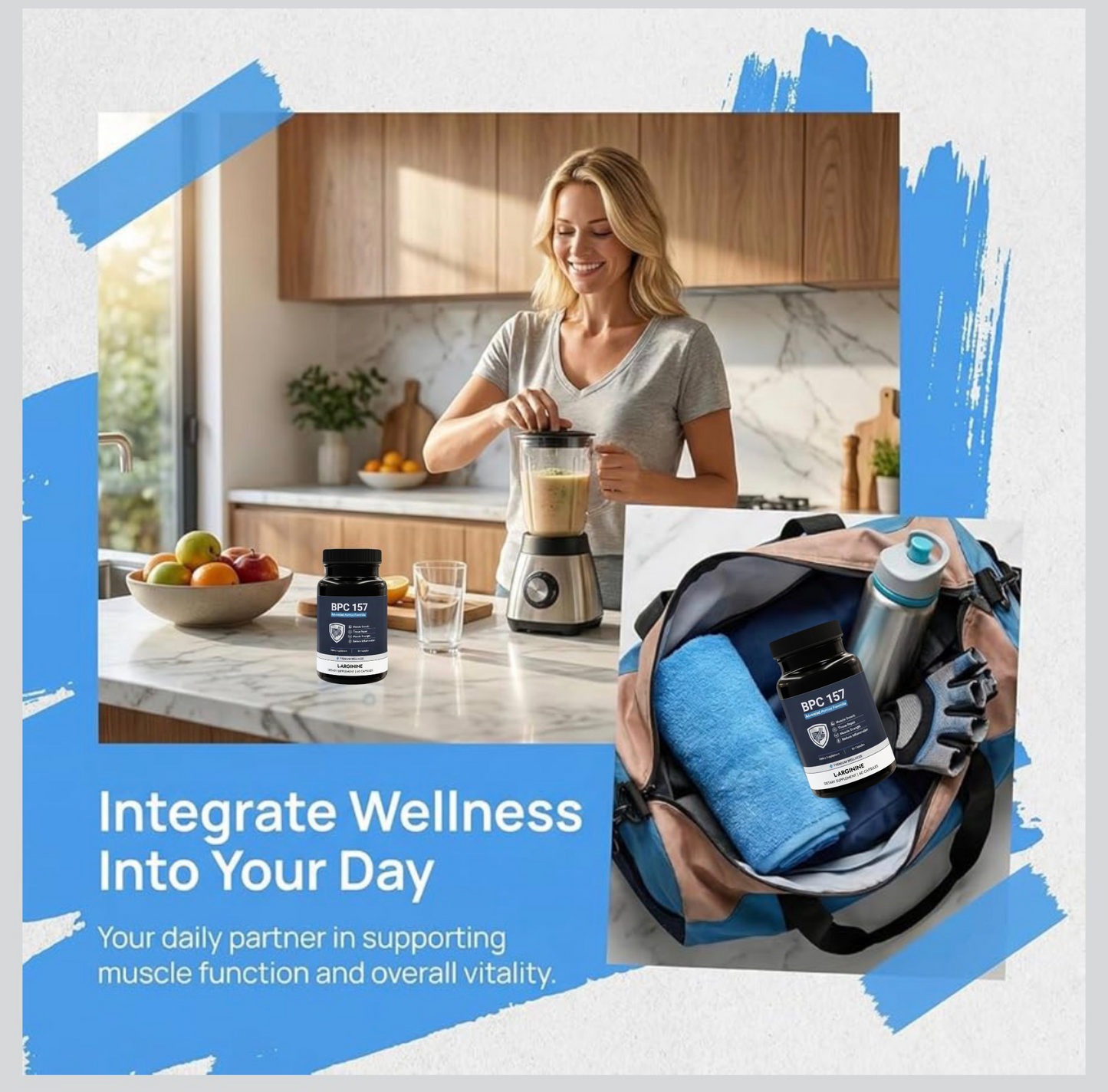 BPC 157 Peptide Capsules, 1000mg Supports Muscle Growth, Tissue repair (60 Count)