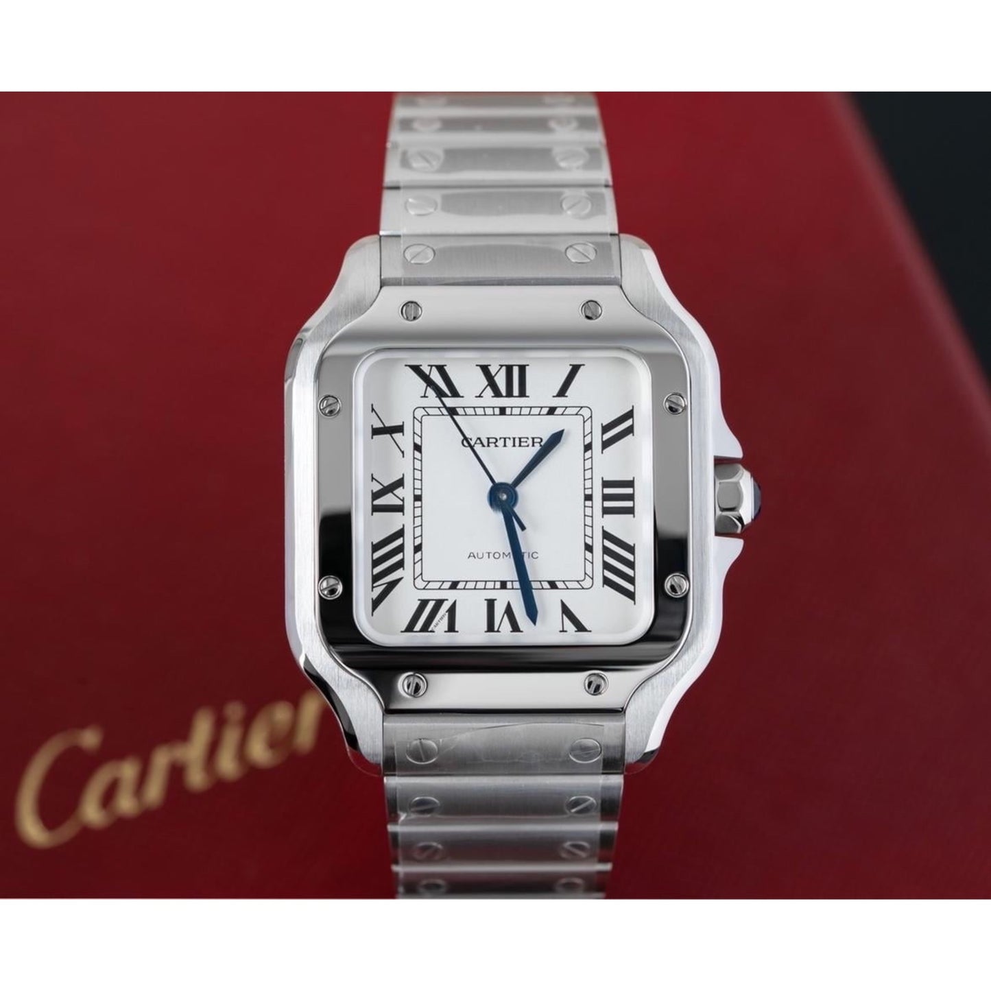 Cartier Santos Luxury Men's Watch with Box & Papers